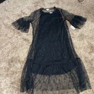 Black lace dress with inside slip
